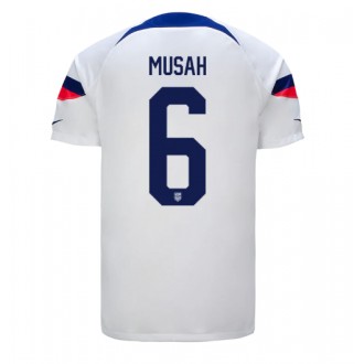 Herren Fußballbekleidung Vereinigte Staaten Yunus Musah #6 Heimtrikot WM 2022 Kurzarm
